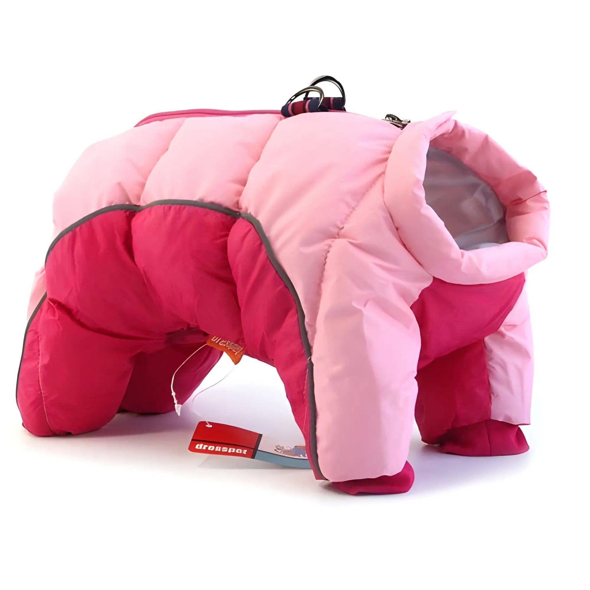 Dog Coat with Water-Resistant Shell and Down-Alternative Fill, Reflective Trim, Leash Ring All Vera Mart