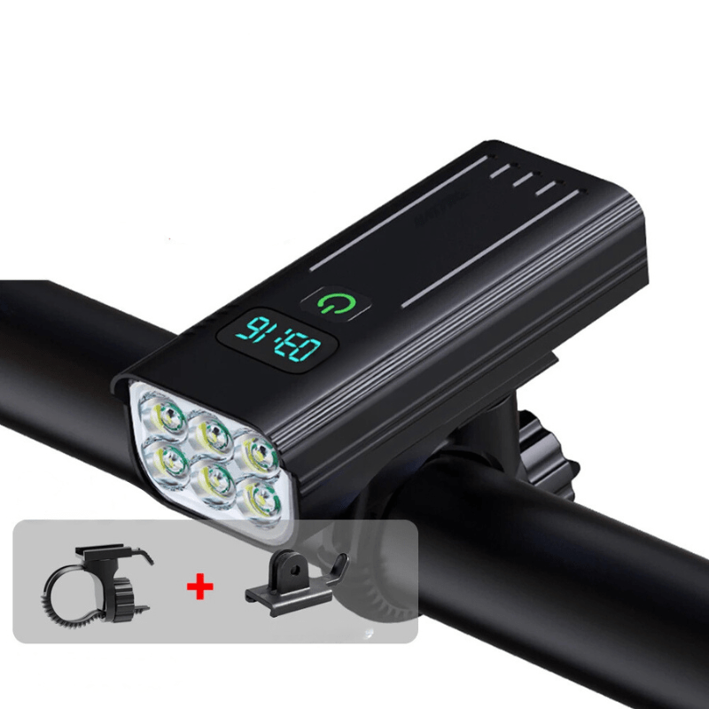 Rechargeable Bike Light with 5000 Lumens and Digital Battery Display All Vera Mart