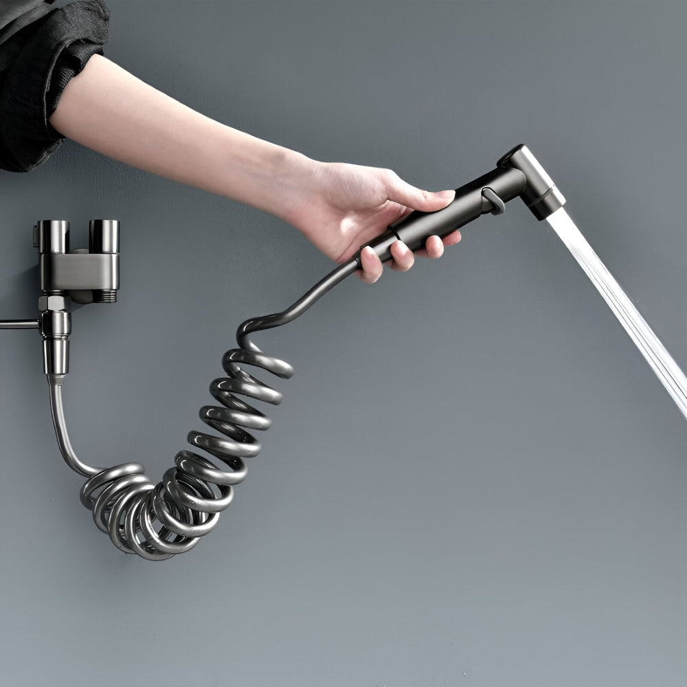 Wall Mounted Bidet Sprayer with Adjustable Pressure and Brass Body All Vera Mart