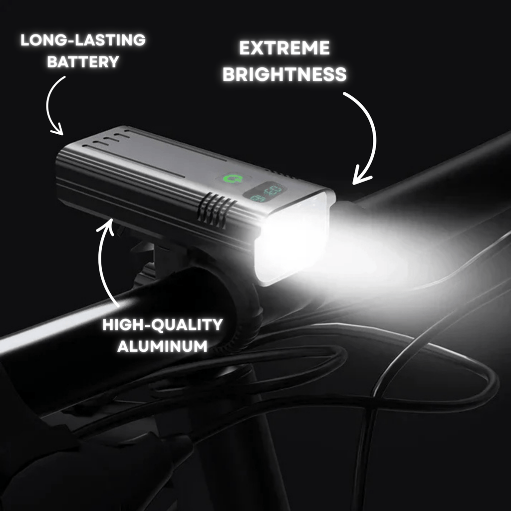 Rechargeable Bike Light with 5000 Lumens and Digital Battery Display All Vera Mart