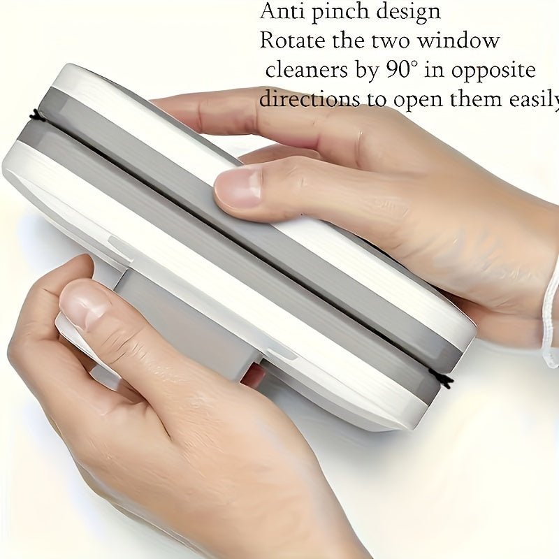 Magnetic Window Cleaner with Dual Cleaning Pads and Safety String All Vera Mart