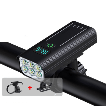 Rechargeable Bike Light with 5000 Lumens and Digital Battery Display All Vera Mart