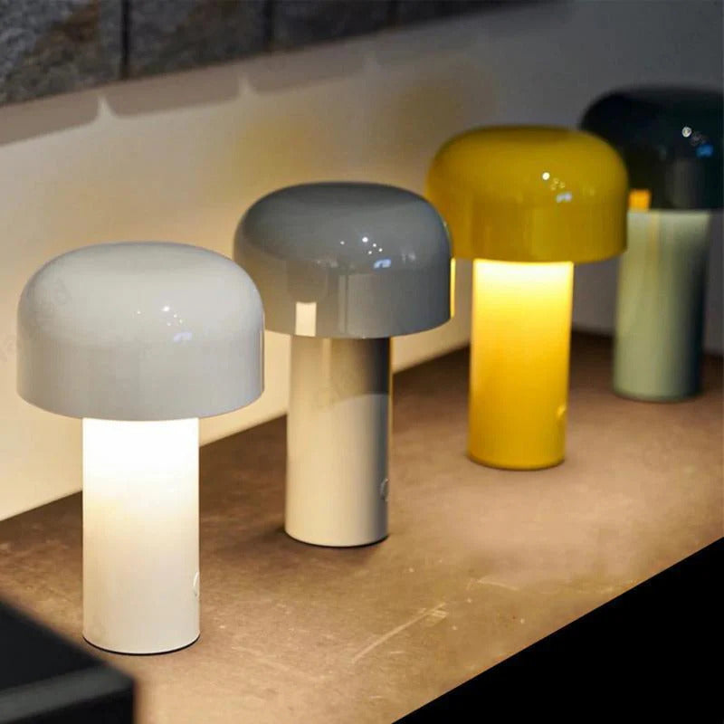 Cordless Mushroom Lamp with Rechargeable Battery and LED Light for Indoor Outdoor Use All Vera Mart
