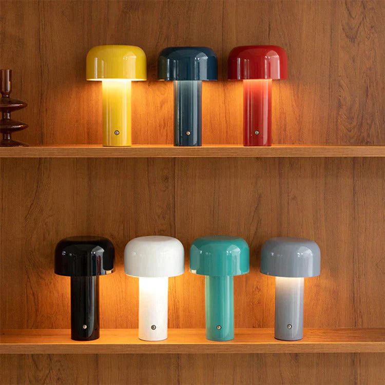 Cordless Mushroom Lamp with Rechargeable Battery and LED Light for Indoor Outdoor Use All Vera Mart