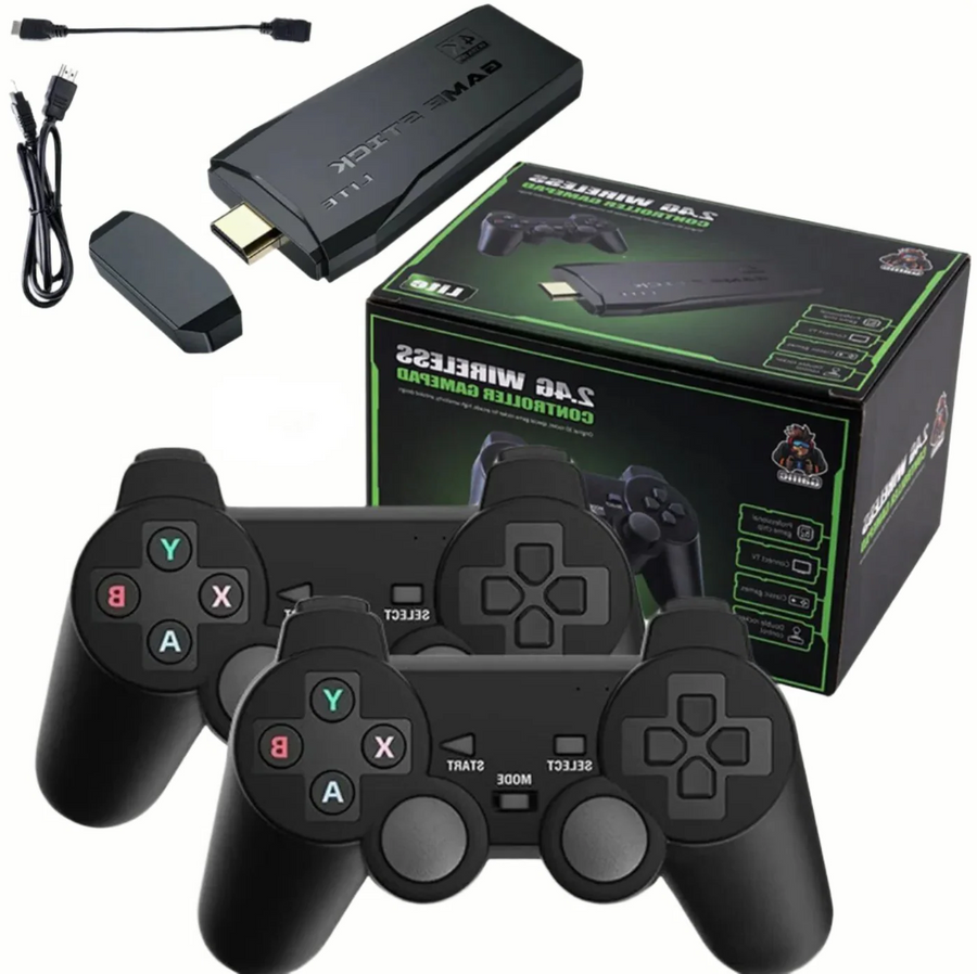 HDMI Game Stick with 20,000 Preloaded Retro Games and Dual Wireless Controllers All Vera Mart