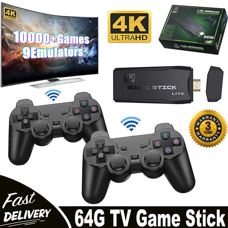HDMI Game Stick with 20,000 Preloaded Retro Games and Dual Wireless Controllers All Vera Mart