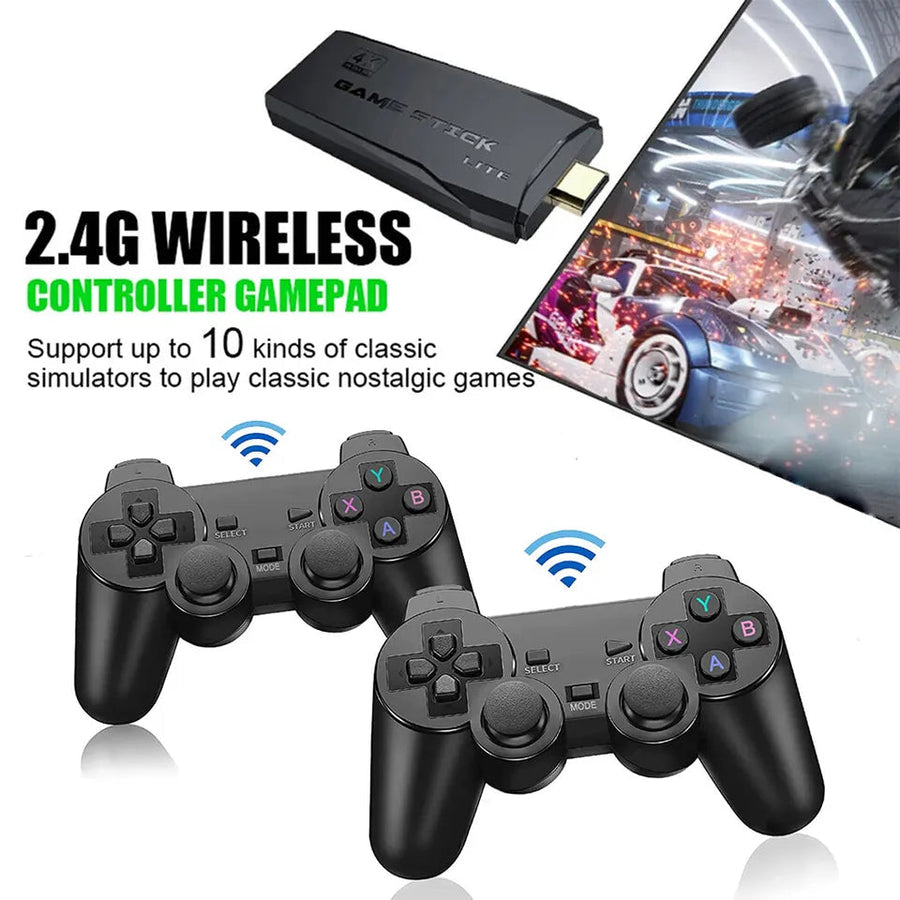 HDMI Game Stick with 20,000 Preloaded Retro Games and Dual Wireless Controllers All Vera Mart