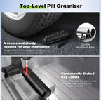 Aluminum 7-Day Pill Organizer with Silicone Seal and Twist-Open Compartments All Vera Mart