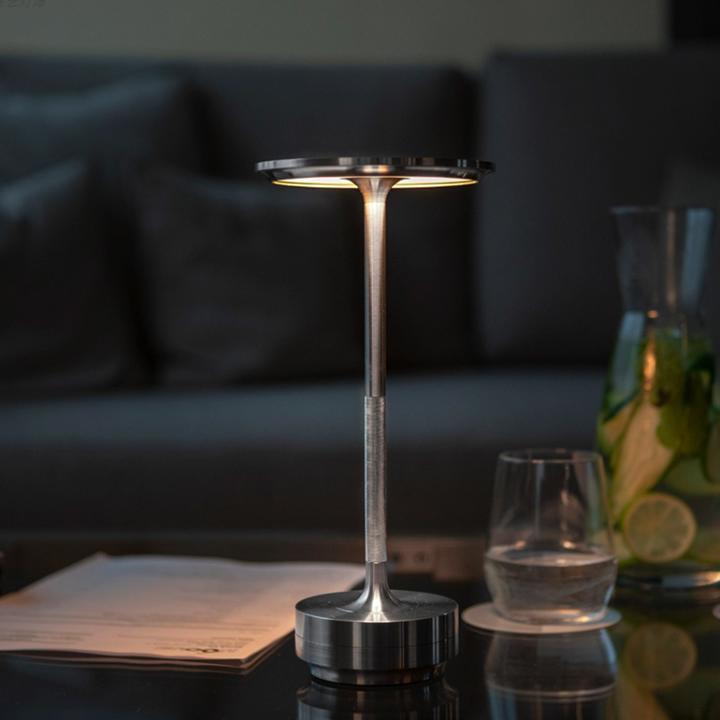 Cordless Table Lamp with Four Brightness Stages and Warm Light, 150-Hour Battery All Vera Mart
