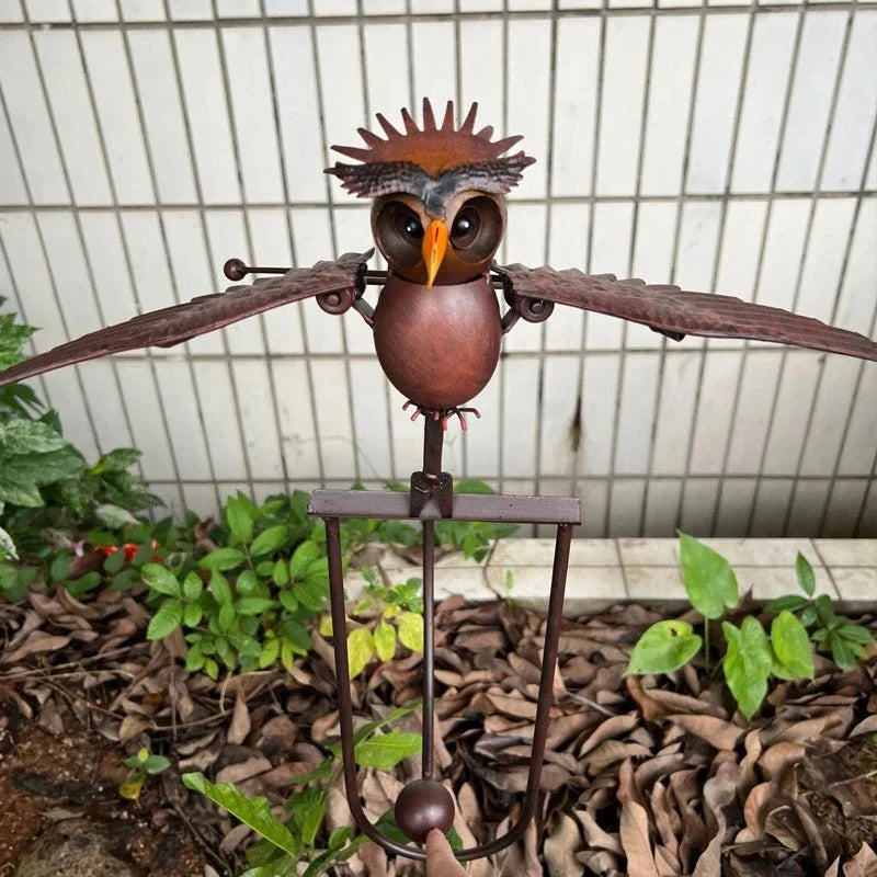 Metal Bird Garden Decoration with Flexible Joints and Wind Motion All Vera Mart