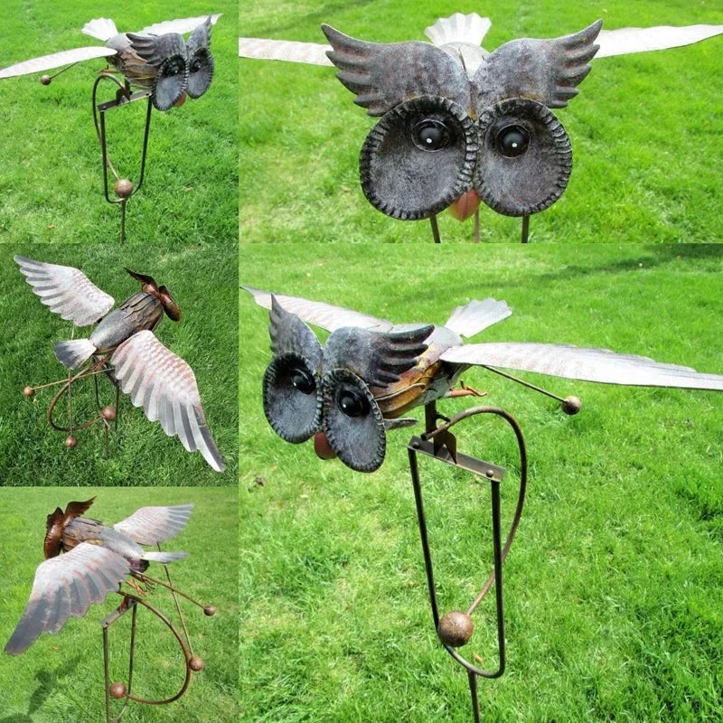 Metal Bird Garden Decoration with Flexible Joints and Wind Motion All Vera Mart