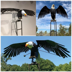Metal Bird Garden Decoration with Flexible Joints and Wind Motion All Vera Mart