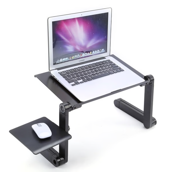 Adjustable Laptop Stand with Cooling Vents and Integrated Mouse Pad All Vera Mart