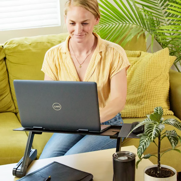 Adjustable Laptop Stand with Cooling Vents and Integrated Mouse Pad All Vera Mart