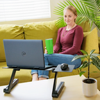Adjustable Laptop Stand with Cooling Vents and Integrated Mouse Pad All Vera Mart