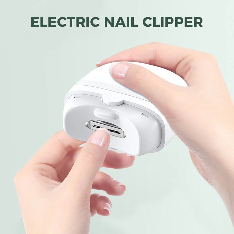 Electric Nail Clipper with Dual Speed and Built-In Shavings Chamber, LED Light All Vera Mart