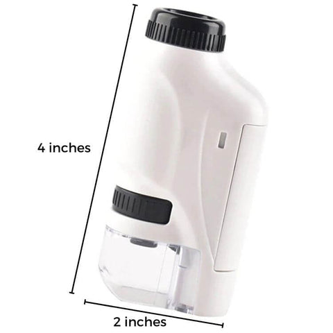 Kids Pocket Microscope with LED Light and 60X-120X Magnification All Vera Mart