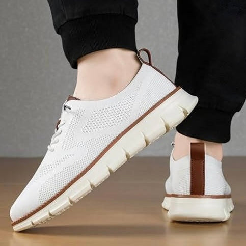 Wide Toe Box Knit Shoes with Elastic Collar and Padded Heel, Moisture Wicking Sole All Vera Mart