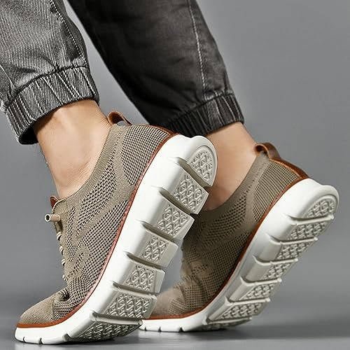 Wide Toe Box Knit Shoes with Elastic Collar and Padded Heel, Moisture Wicking Sole All Vera Mart