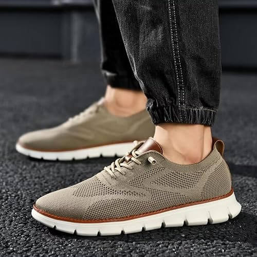 Wide Toe Box Knit Shoes with Elastic Collar and Padded Heel, Moisture Wicking Sole All Vera Mart