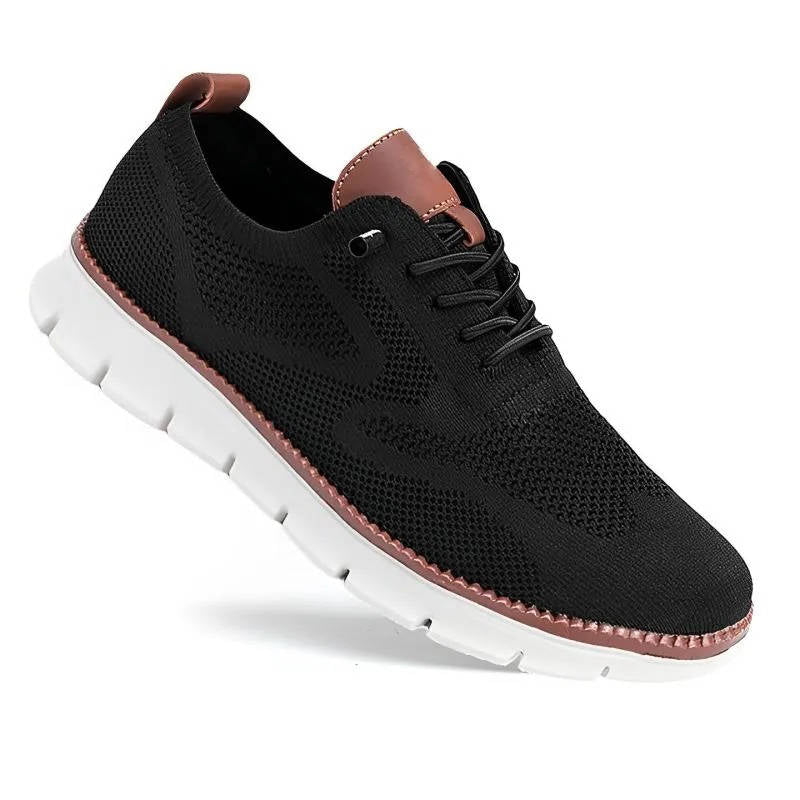Dress Shoes with Wide Toe Box and Breathable Knit Upper, Elastic Collar Entry All Vera Mart