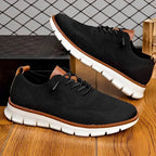 Wide Toe Box Knit Shoes with Elastic Collar and Padded Heel, Moisture Wicking Sole All Vera Mart