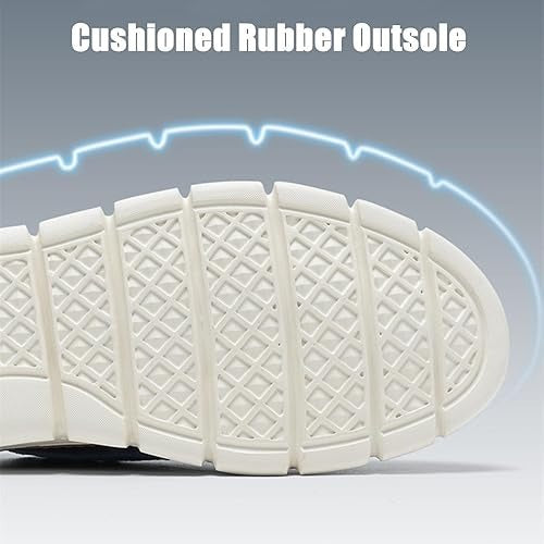 Wide Toe Box Knit Shoes with Elastic Collar and Padded Heel, Moisture Wicking Sole All Vera Mart