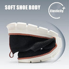 Wide Toe Box Knit Shoes with Elastic Collar and Padded Heel, Moisture Wicking Sole All Vera Mart
