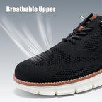 Wide Toe Box Knit Shoes with Elastic Collar and Padded Heel, Moisture Wicking Sole All Vera Mart