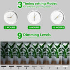 Full Spectrum LED Grow Light with Adjustable Brightness and Telescoping Stand All Vera Mart