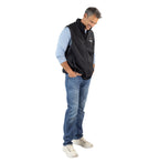 Mens Heated Knit Vest with Four Heating Zones and Rechargeable Battery for Cold Weather