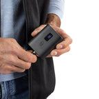Mens Heated Knit Vest with Four Heating Zones and Rechargeable Battery for Cold Weather