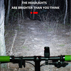Bicycle Light Set with 1000 Lumen Front Beam and Rear Alert Light All Vera Mart