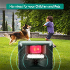 Solar Powered Ultrasonic Animal Repeller with a Motion Sensor That Covers 170 Degrees up to 70 Feet