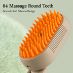 Steam Dog Grooming Brush with Silicone Teeth and Fur Collection Chamber All Vera Mart