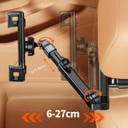 Adjustable Headrest Tablet Mount with Rotating Ball Joint and Extending Arm All Vera Mart