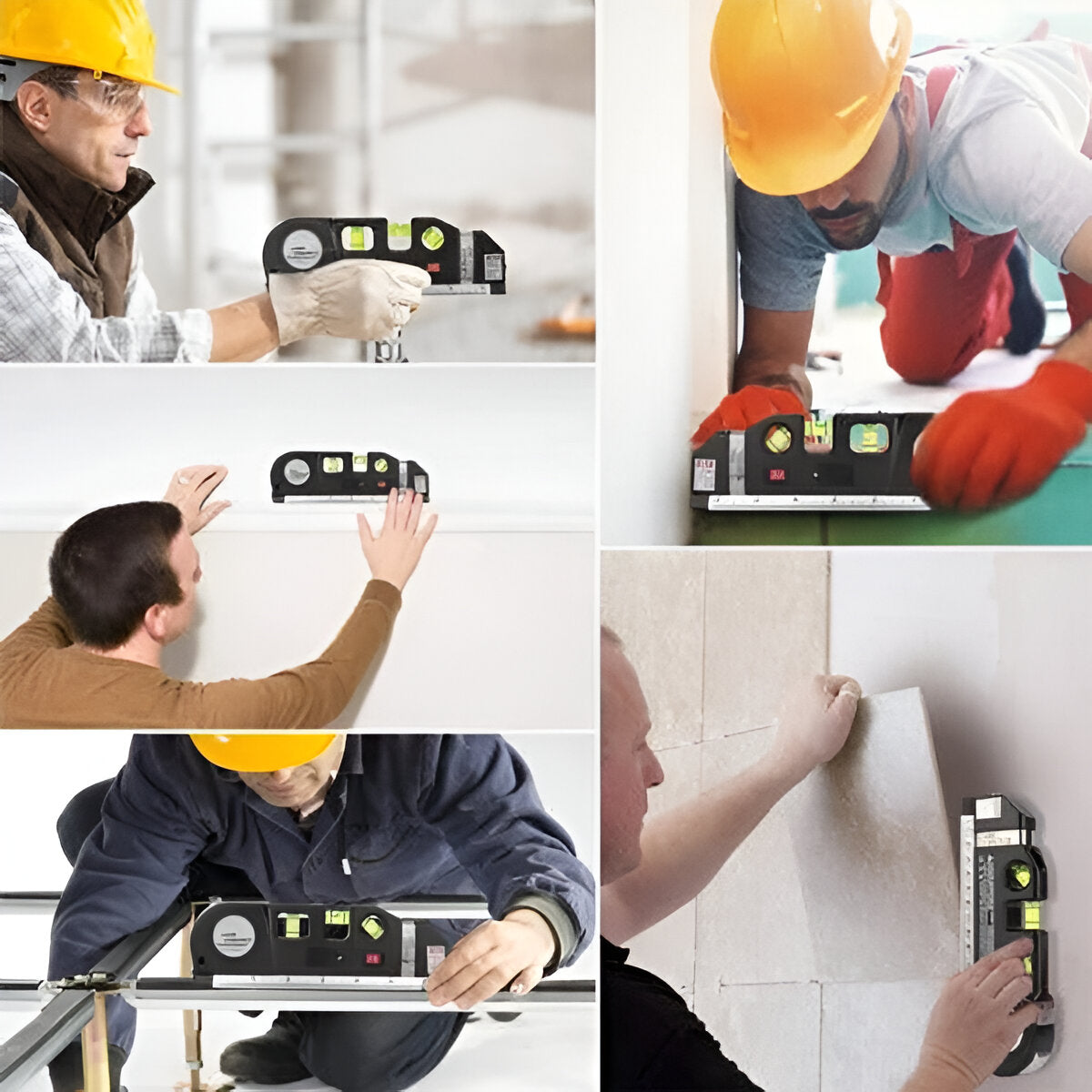 Laser Level and Tape Measure with Three Projection Modes, Bubble Vials All Vera Mart