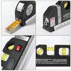 Laser Level and Tape Measure with Three Projection Modes, Bubble Vials All Vera Mart
