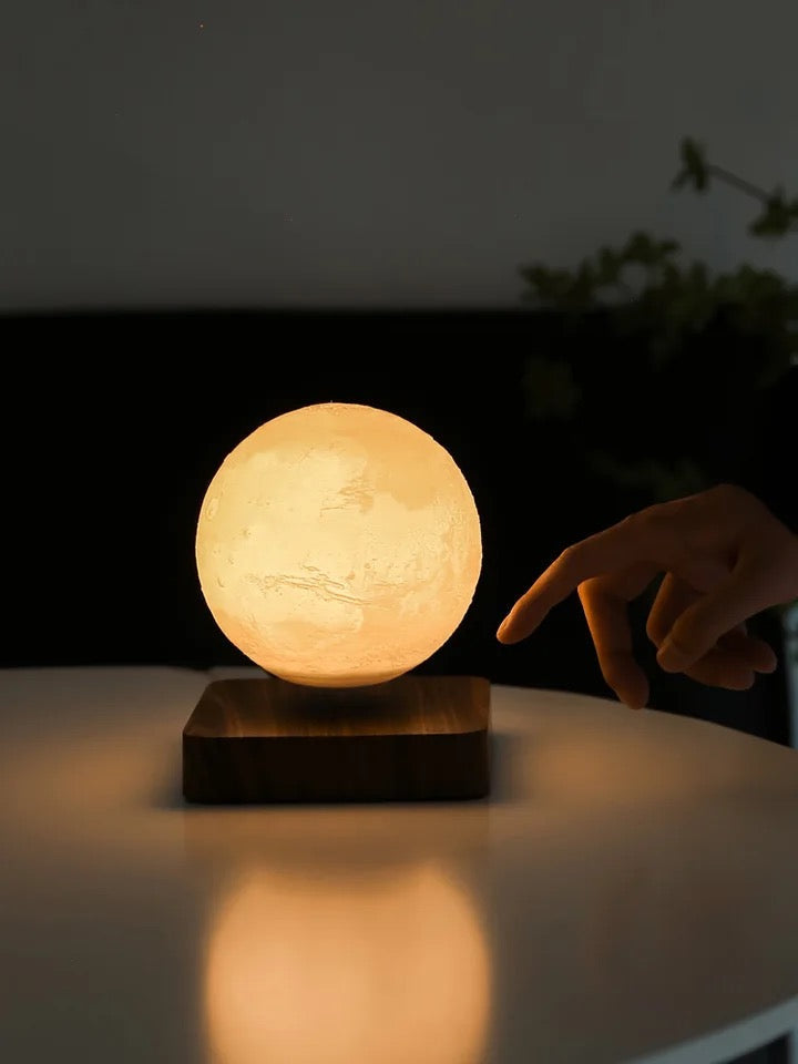 Magnetic Levitation Moon Lamp with 360 Degree Rotation and Warm LED Glow All Vera Mart