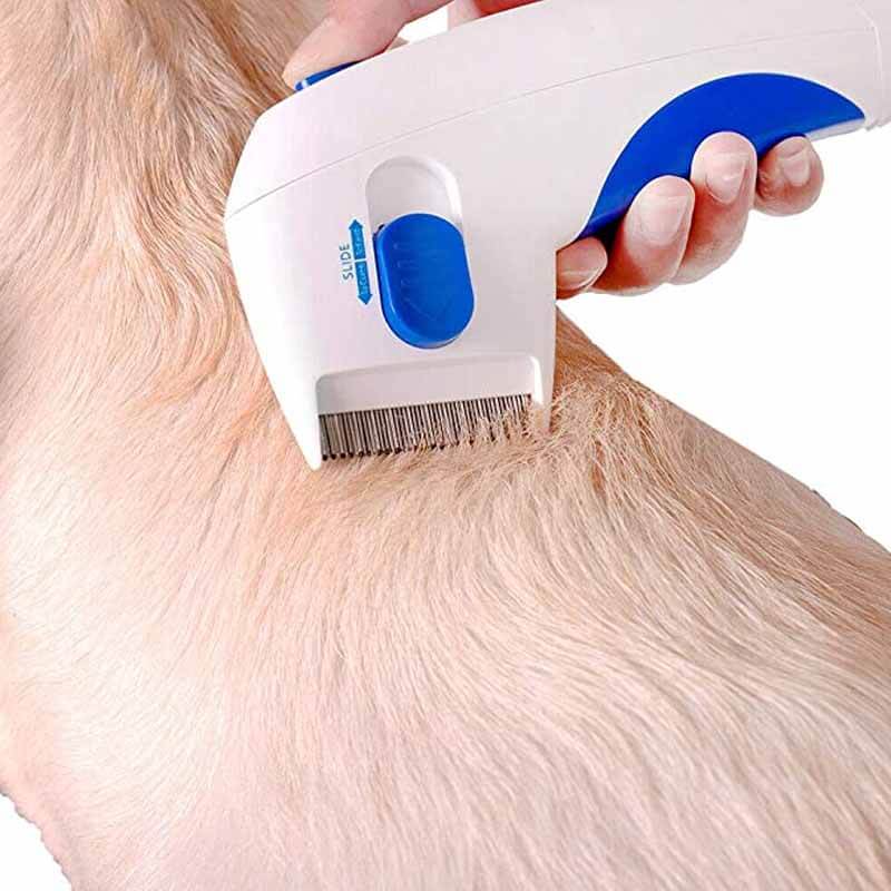 Electric Grooming Comb with Fine Metal Teeth and Low Voltage Discharge for Dogs and Cats All Vera Mart