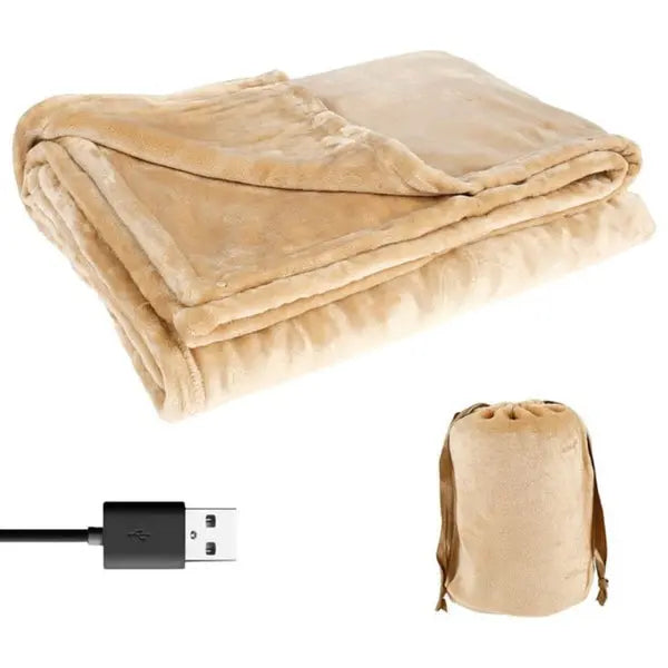USB Heated Blanket with Soft Flannel and Lightweight Portable Design, 63 x 33 Inches All Vera Mart