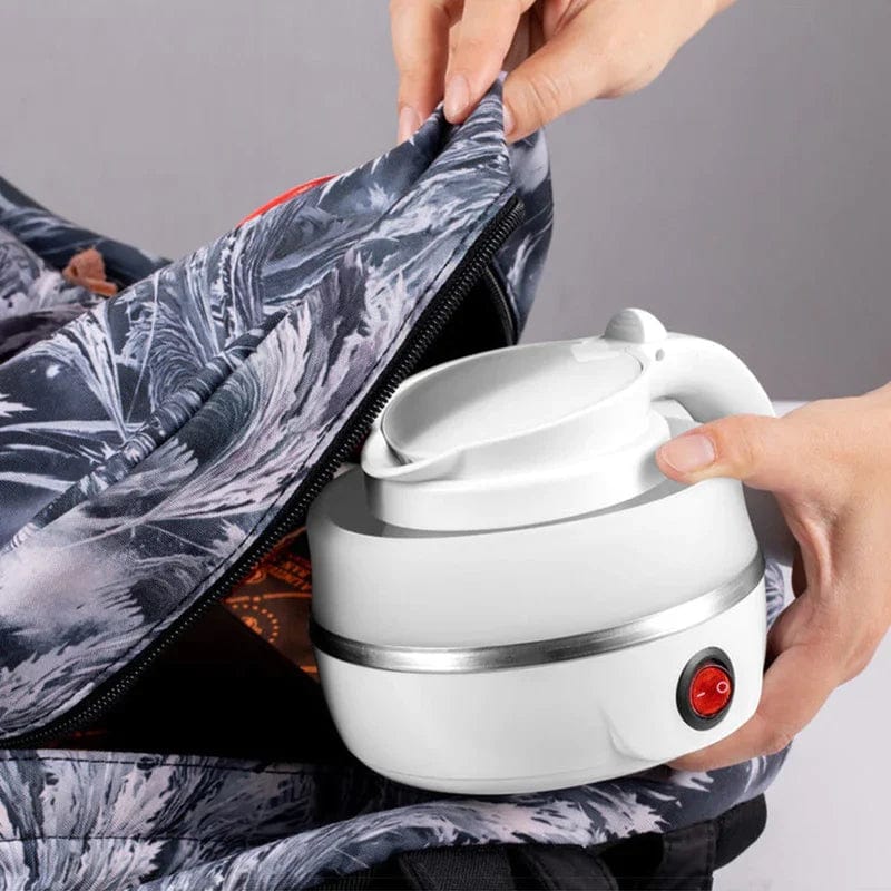 Electric Kettle with Silicone Body and Stainless Steel Base for Travel, 17oz Capacity All Vera Mart