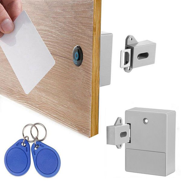 Magnetic Cabinet Lock with Key Tag Detection and Adhesive Mounting All Vera Mart