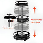Rotating Metal Organizer with Three Open Tiers and Full Circle Base All Vera Mart