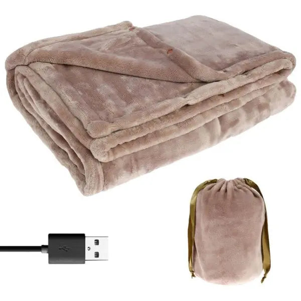 USB Heated Blanket with Soft Flannel and Lightweight Portable Design, 63 x 33 Inches All Vera Mart