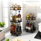 Rotating Metal Organizer with Three Open Tiers and Full Circle Base All Vera Mart