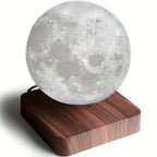 Magnetic Levitation Moon Lamp with 360 Degree Rotation and Warm LED Glow All Vera Mart
