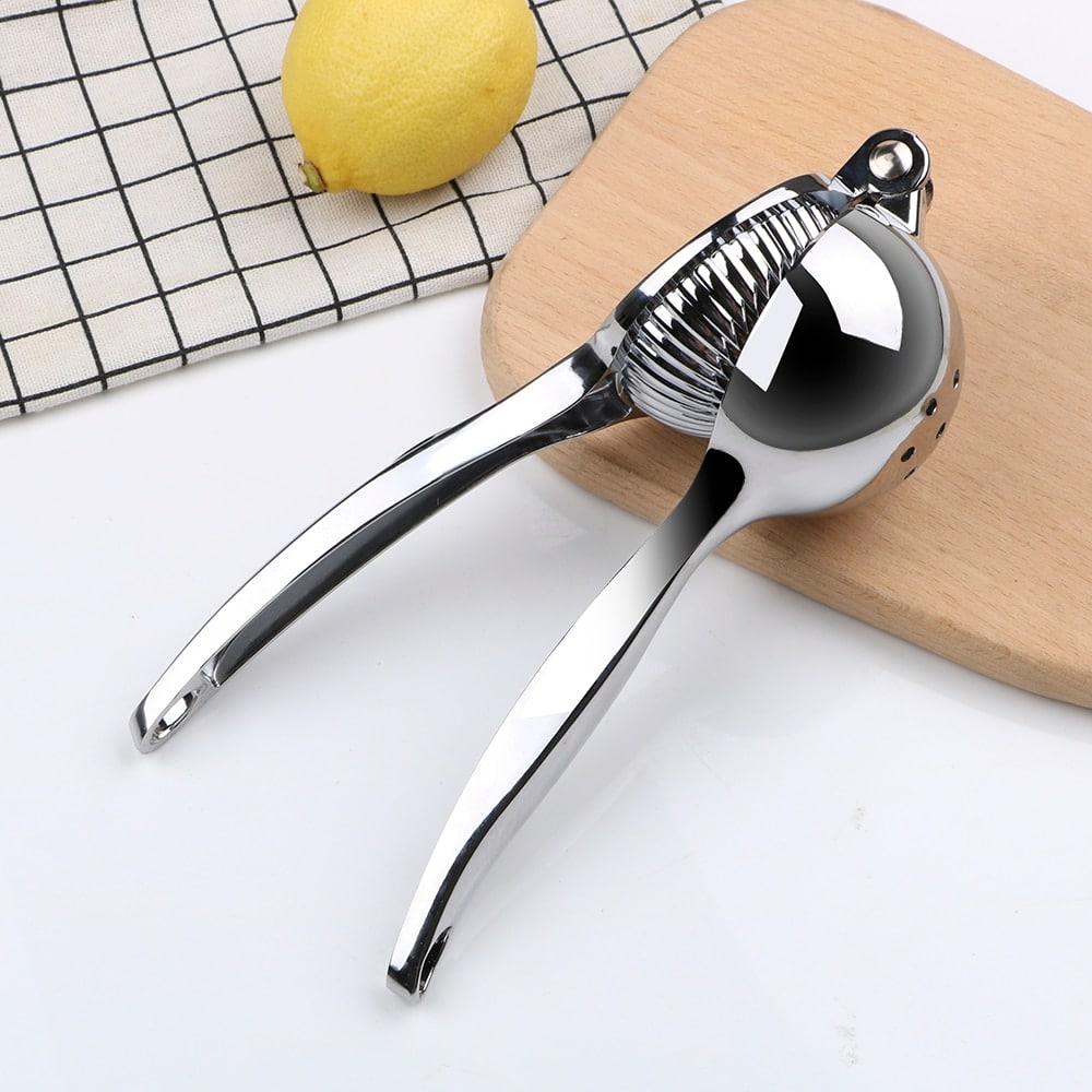 Stainless Steel Citrus Juicer with Ridged Cone and Built-In Strainer All Vera Mart