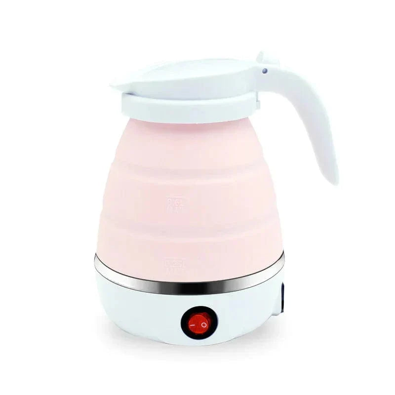 Electric Kettle with Silicone Body and Stainless Steel Base for Travel, 17oz Capacity All Vera Mart