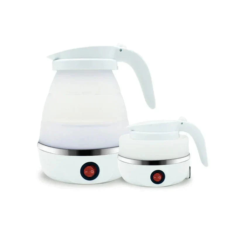 Electric Kettle with Silicone Body and Stainless Steel Base for Travel, 17oz Capacity All Vera Mart
